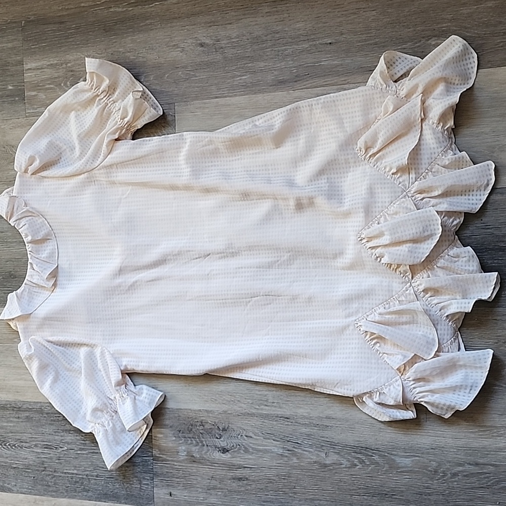 Tularosa Cream Ruffle Mini Dress - Picture 12 of 14